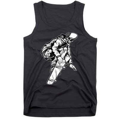 Skateboarding Skater Skate Board Skeleton Tank Top