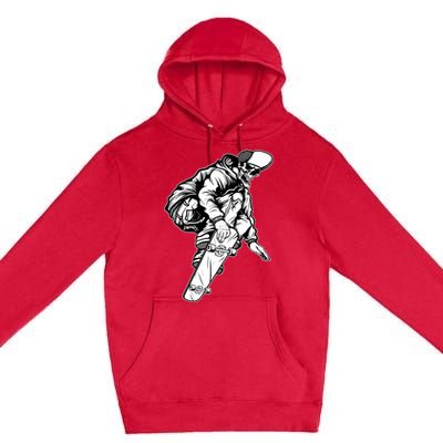 Skateboarding Skater Skate Board Skeleton Premium Pullover Hoodie