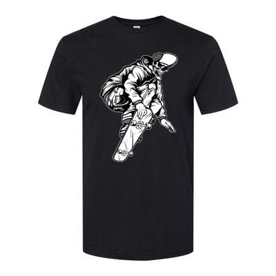 Skateboarding Skater Skate Board Skeleton Softstyle CVC T-Shirt