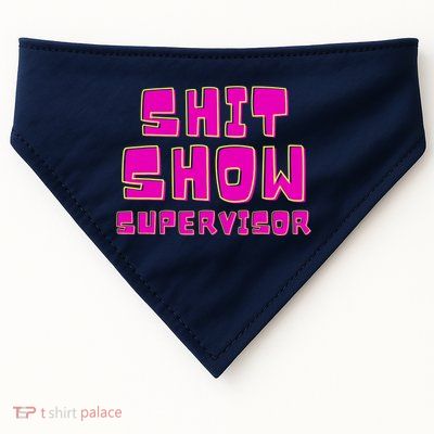 Shit Show Supervisor Funny Mom Boss Manager USA-Made Doggie Bandana