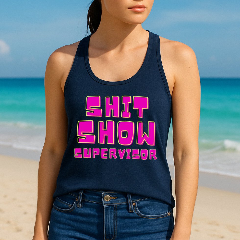 Shit Show Supervisor Funny Mom Boss Manager Womens Tank Top