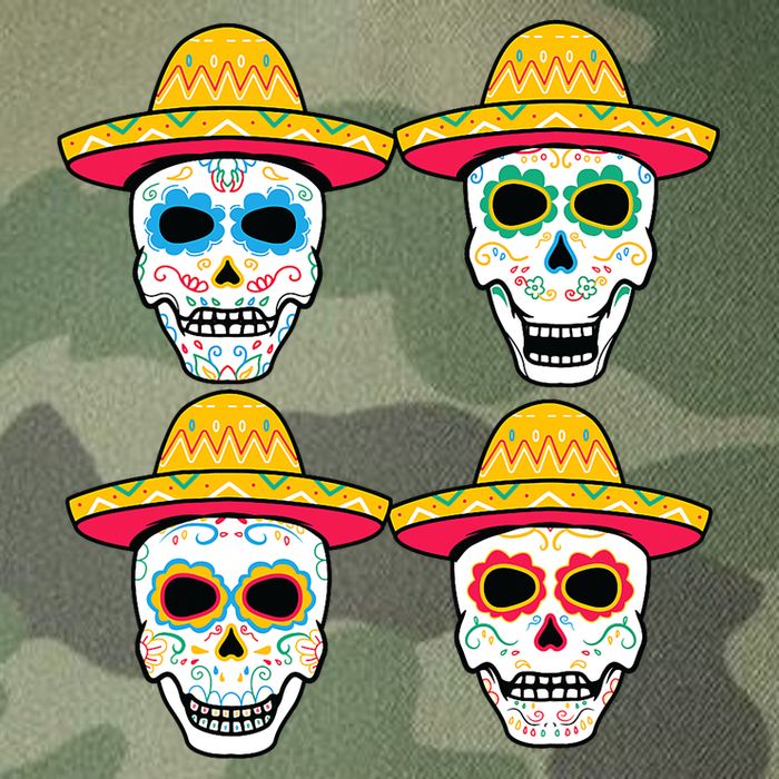 Sugar Skull Sombrero Dia De Los Muertos Mexican Day Of Dead Legacy Tie Dye Trucker Hat