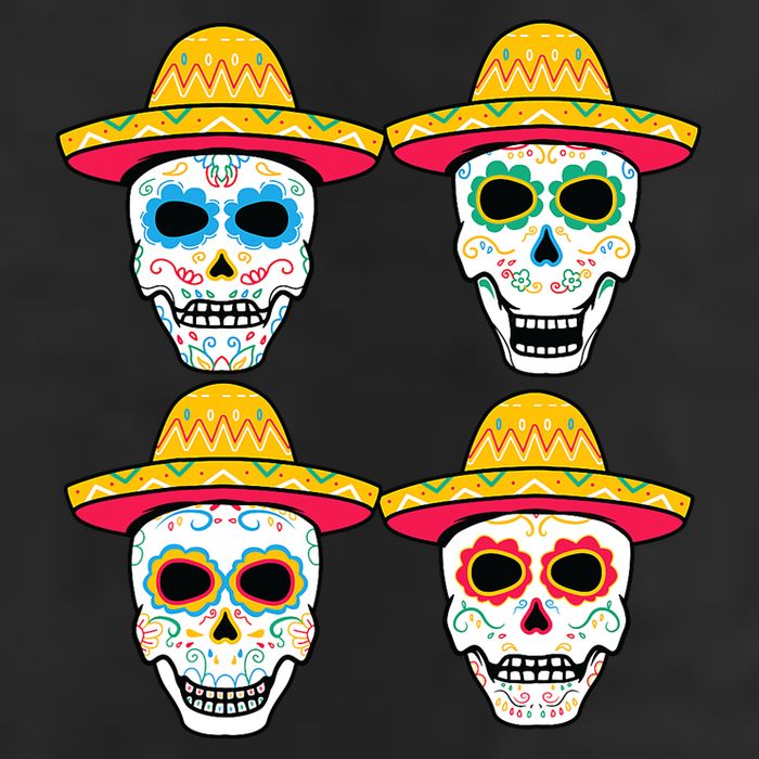 Sugar Skull Sombrero Dia De Los Muertos Mexican Day Of Dead 11oz C Handle Ceramic Mug