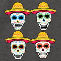 Sugar Skull Sombrero Dia De Los Muertos Mexican Day Of Dead Vector Backpack