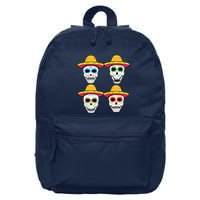 Sugar Skull Sombrero Dia De Los Muertos Mexican Day Of Dead 16 in Basic Backpack
