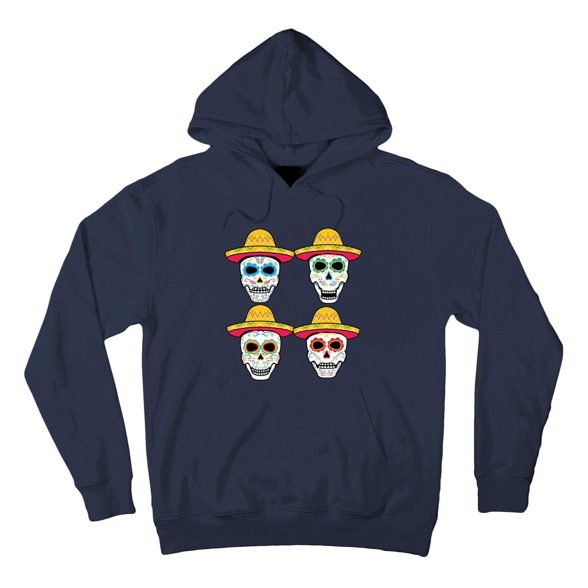Sugar Skull Sombrero Dia De Los Muertos Mexican Day Of Dead Tall Hoodie