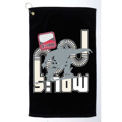 Snow Skiing Ski Graphic Gift Platinum Collection Golf Towel