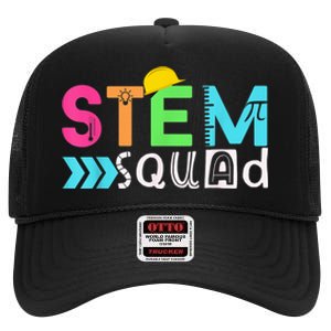 STEM Squad Science Technology Engineering Math Teacher Gift High Crown Mesh Back Trucker Hat