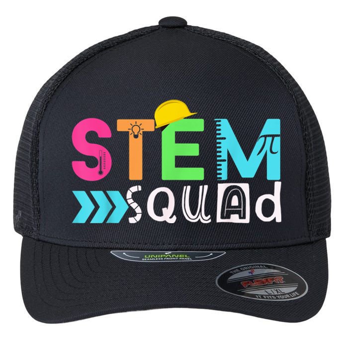 STEM Squad Science Technology Engineering Math Teacher Gift Flexfit Unipanel Trucker Cap