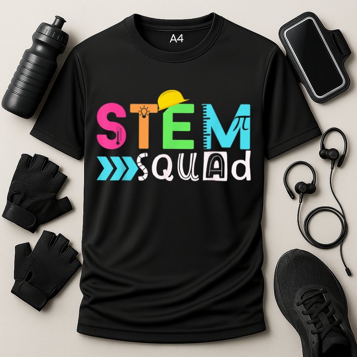 STEM Squad Science Technology Engineering Math Teacher Gift Cooling Performance Crew T-Shirt