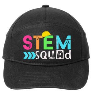 STEM Squad Science Technology Engineering Math Teacher Gift 7-Panel Snapback Hat