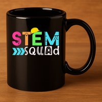 STEM Squad Science Technology Engineering Math Teacher Gift 11oz C Handle Ceramic Mug