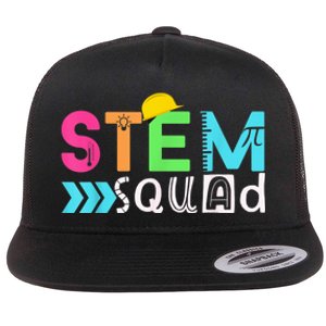 STEM Squad Science Technology Engineering Math Teacher Gift Flat Bill Trucker Hat