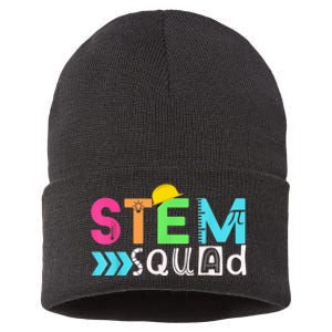 STEM Squad Science Technology Engineering Math Teacher Gift Sustainable Knit Beanie