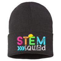 STEM Squad Science Technology Engineering Math Teacher Gift Sustainable Knit Beanie