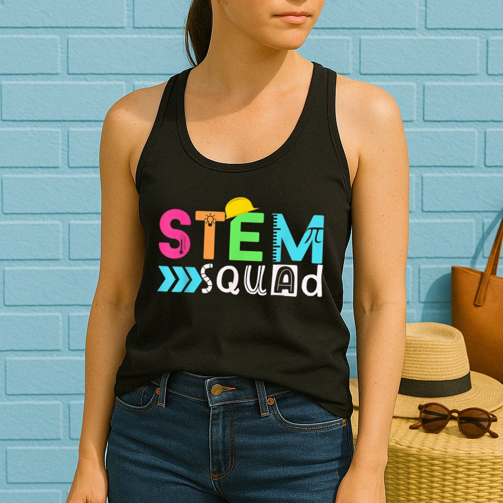 STEM Squad Science Technology Engineering Math Teacher Gift Womens Tank Top