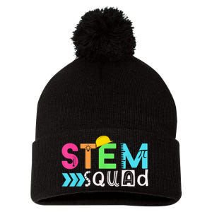 STEM Squad Science Technology Engineering Math Teacher Gift Pom Pom 12in Knit Beanie