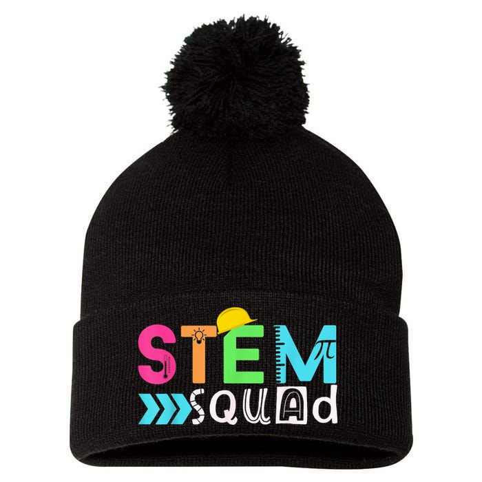 STEM Squad Science Technology Engineering Math Teacher Gift Pom Pom 12in Knit Beanie