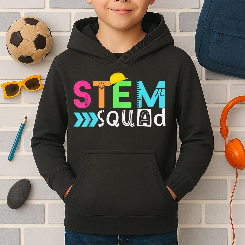 STEM Squad Science Technology Engineering Math Teacher Gift Kids Hoodie