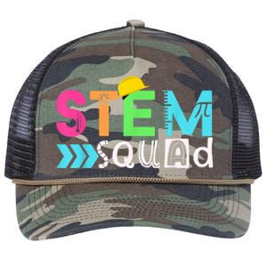 STEM Squad Science Technology Engineering Math Teacher Gift Retro Rope Trucker Hat Cap