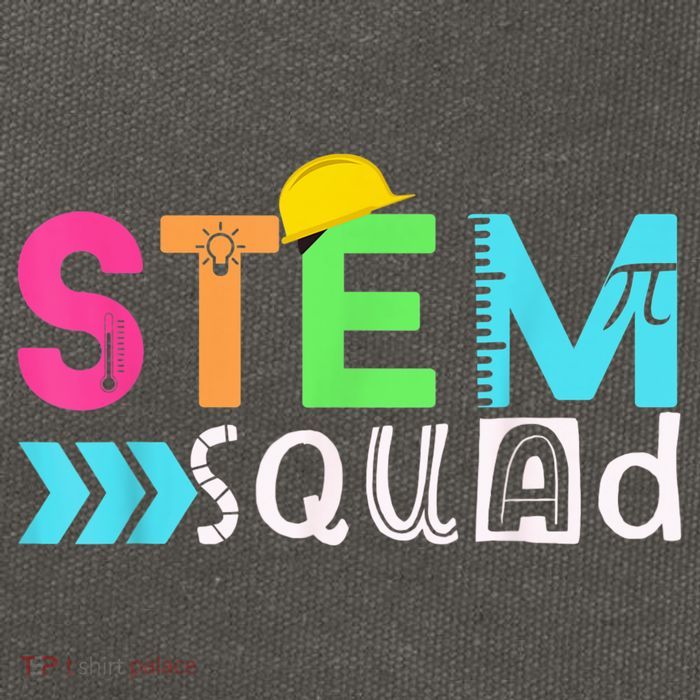 STEM Squad Science Technology Engineering Math Teacher Gift Cotton Canvas Backpack