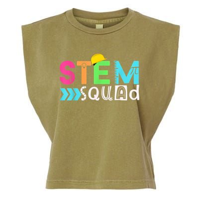 STEM Squad Science Technology Engineering Math Teacher Gift Garment-Dyed Women's Muscle Tee