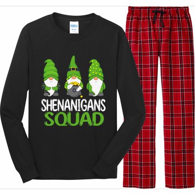 Shenanigans Squad st patrick green Shamrock gnome Long Sleeve Pajama Set