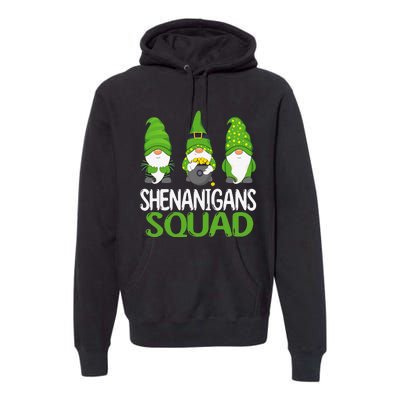 Shenanigans Squad st patrick green Shamrock gnome Premium Hoodie