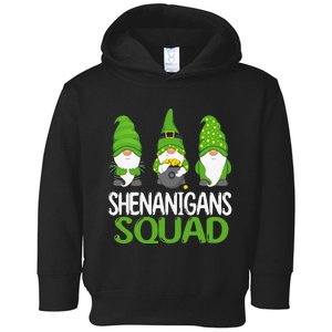 Shenanigans Squad st patrick green Shamrock gnome Toddler Hoodie