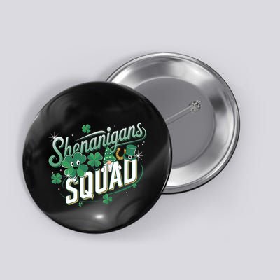 Shenanigans Squad St Patricks Day Irish Shamrock Matching Group Button