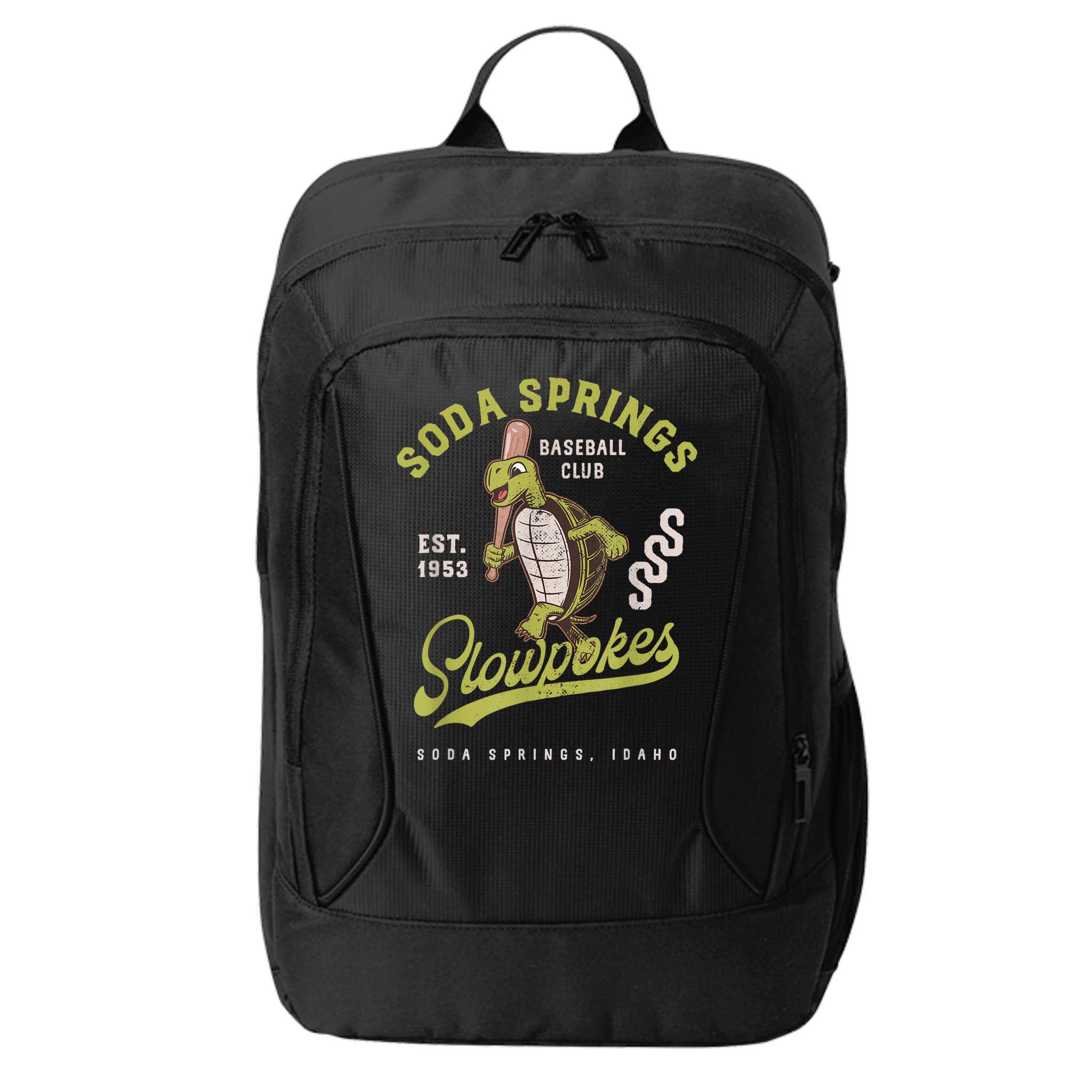 Soda Springs Slowpokes Retro Minor League Baseball Team City Backpack