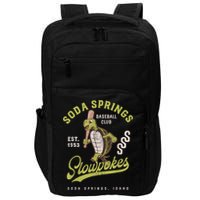 Soda Springs Slowpokes Retro Minor League Baseball Team Impact Tech Backpack