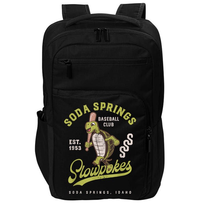 Soda Springs Slowpokes Retro Minor League Baseball Team Impact Tech Backpack