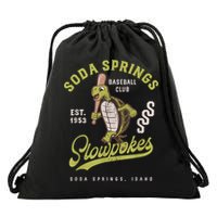 Soda Springs Slowpokes Retro Minor League Baseball Team Drawstring Bag