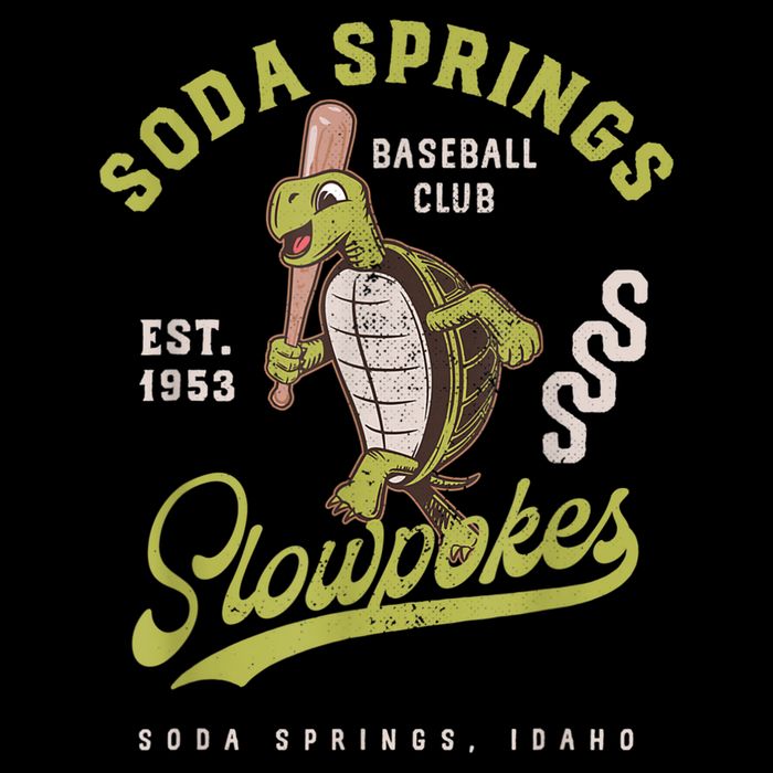 Soda Springs Slowpokes Retro Minor League Baseball Team Drawstring Bag