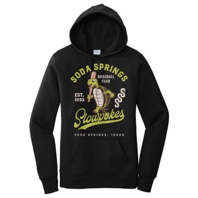 Soda Springs Slowpokes Retro Minor League Baseball Team Women's Pullover Hoodie