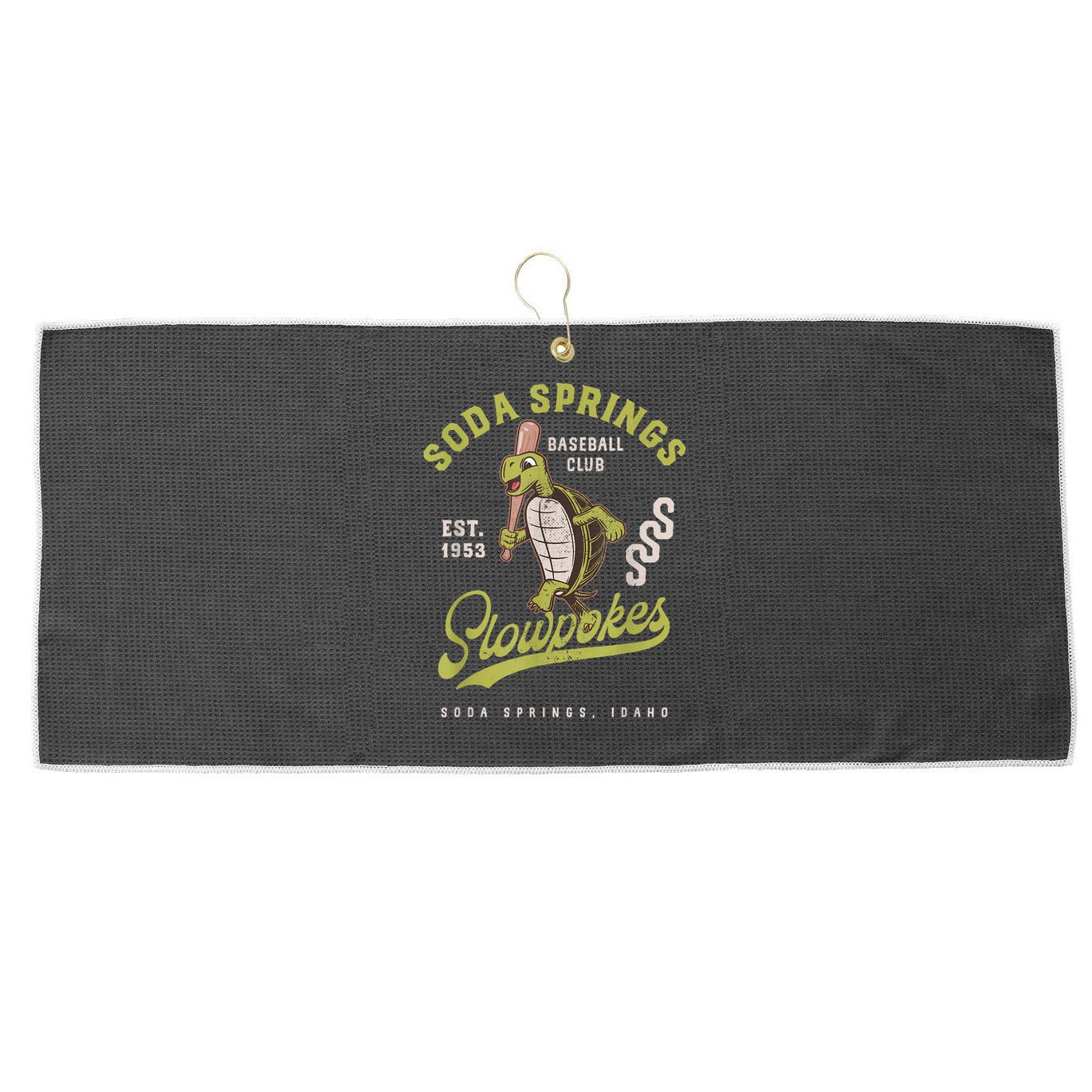 Soda Springs Slowpokes Retro Minor League Baseball Team Large Microfiber Waffle Golf Towel