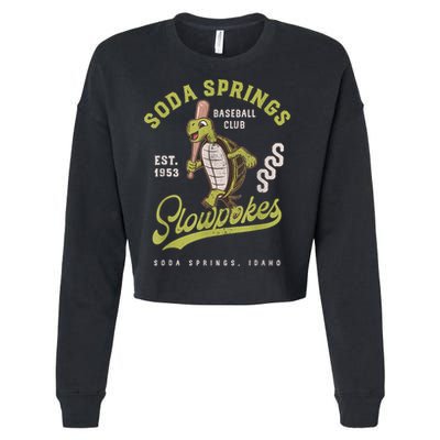 Soda Springs Slowpokes Retro Minor League Baseball Team Cropped Pullover Crew
