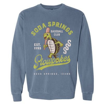 Soda Springs Slowpokes Retro Minor League Baseball Team Garment-Dyed Sweatshirt