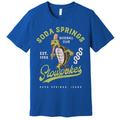 Soda Springs Slowpokes Retro Minor League Baseball Team Premium T-Shirt