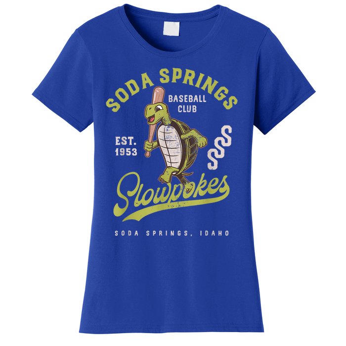 Soda Springs Slowpokes Retro Minor League Baseball Team Women's T-Shirt