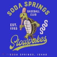 Soda Springs Slowpokes Retro Minor League Baseball Team Womens T-Shirt