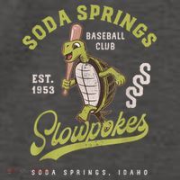 Soda Springs Slowpokes Retro Minor League Baseball Team Vector Backpack