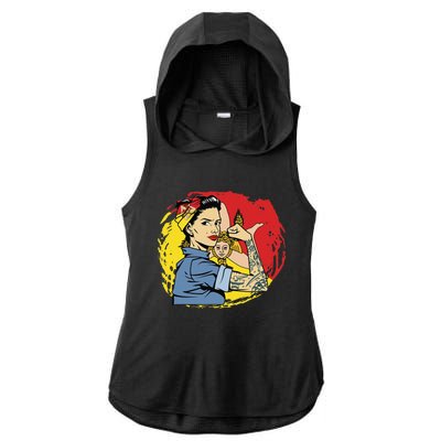 Sicilian Strong  Sicily Ladies PosiCharge Tri-Blend Wicking Draft Hoodie Tank