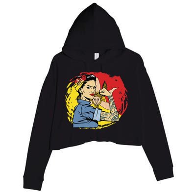 Sicilian Strong  Sicily Crop Fleece Hoodie