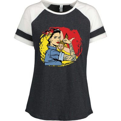 Sicilian Strong  Sicily Enza Ladies Jersey Colorblock Tee