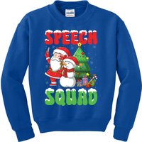 Speech Squad Snow Santa Speech Therapist Slp Christmas Cute Gift Kids Sweatshirt