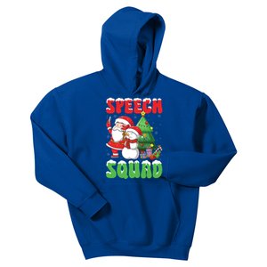 Speech Squad Snow Santa Speech Therapist Slp Christmas Cute Gift Kids Hoodie