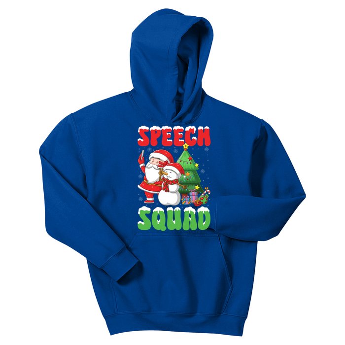 Speech Squad Snow Santa Speech Therapist Slp Christmas Cute Gift Kids Hoodie