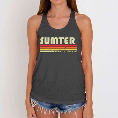 Sumter Sc South Carolina Funny City Home Roots Women's Knotted Racerback Tank